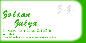 zoltan gulya business card